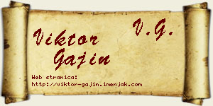 Viktor Gajin vizit kartica